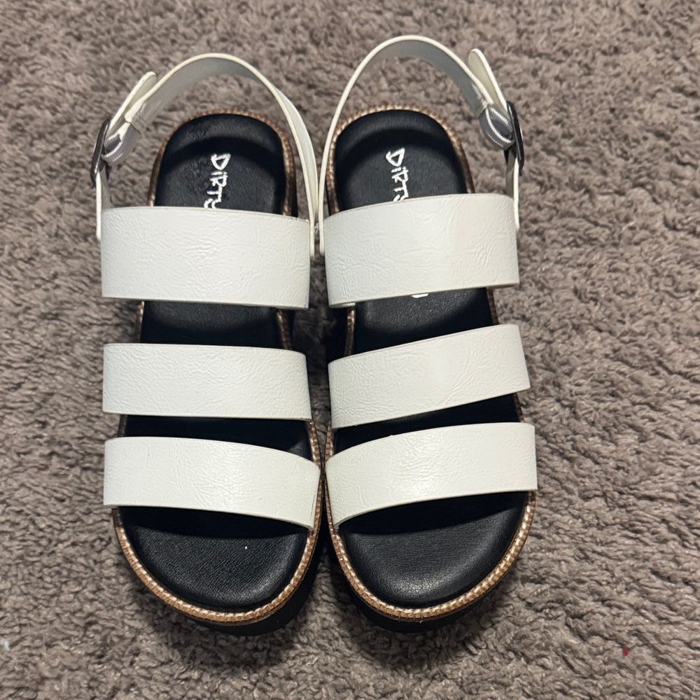 Dirty Laundry White Platform Sandals